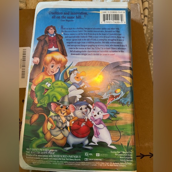 Disney Black Diamond Edition The Rescuers Down Under Summer Lead VHS - Picture 7 of 7